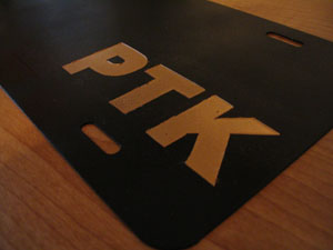 PTK License Plate